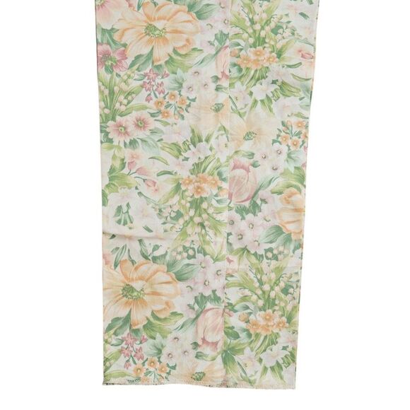 Mens Gurkha Pants 38 Green Pink Orange Floral Trousers Straight Fit Flat Front - Picture 8 of 8